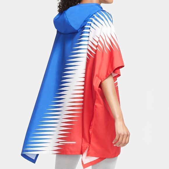 Nike USA Team Marathoner Poncho Jacket Dri-Fit Repel Size Medium M Blue Olympics - Picture 8 of 13